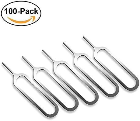 Sim Card Removal Tool,100 PCS Sim Card Tray Eject Pin Opener for Iphone Ipad Samsung Galaxy HTC and Other Smartphones by Fixer