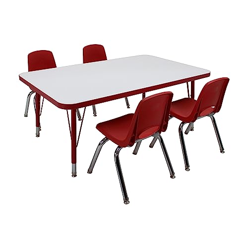 Factory Direct Partners 30" x 48" Rectangle Dry-Erase Classroom Whiteboard Acti…
