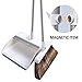 Lonffery Broom and Dustpan Set, Magnetic Suction Small Broom Sweep Set Upright Stand Up for Home Lobby Kitchen Room Office Floor Use