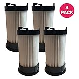 Crucial Vacuum Replacement Vacuum Filter - Compatible with Eureka Part # DCF-4, DCF4, DCF-18, DCF18 - Models 4704BLM, 4702A, 4704BLU, 4704FRD, 4704LMP, 4704LTA 4704ONG, 4704PNK, 4704PUR (4 Pack)