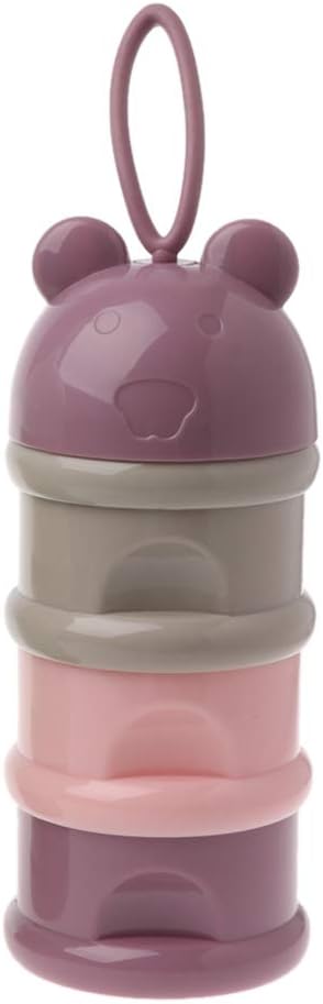 LEJIA 3 Layer Cute Bear Style Portable Baby Food Storage Box Essential Cereal Cartoon Milk Powder Boxes Toddle Kids Formula Milk Container