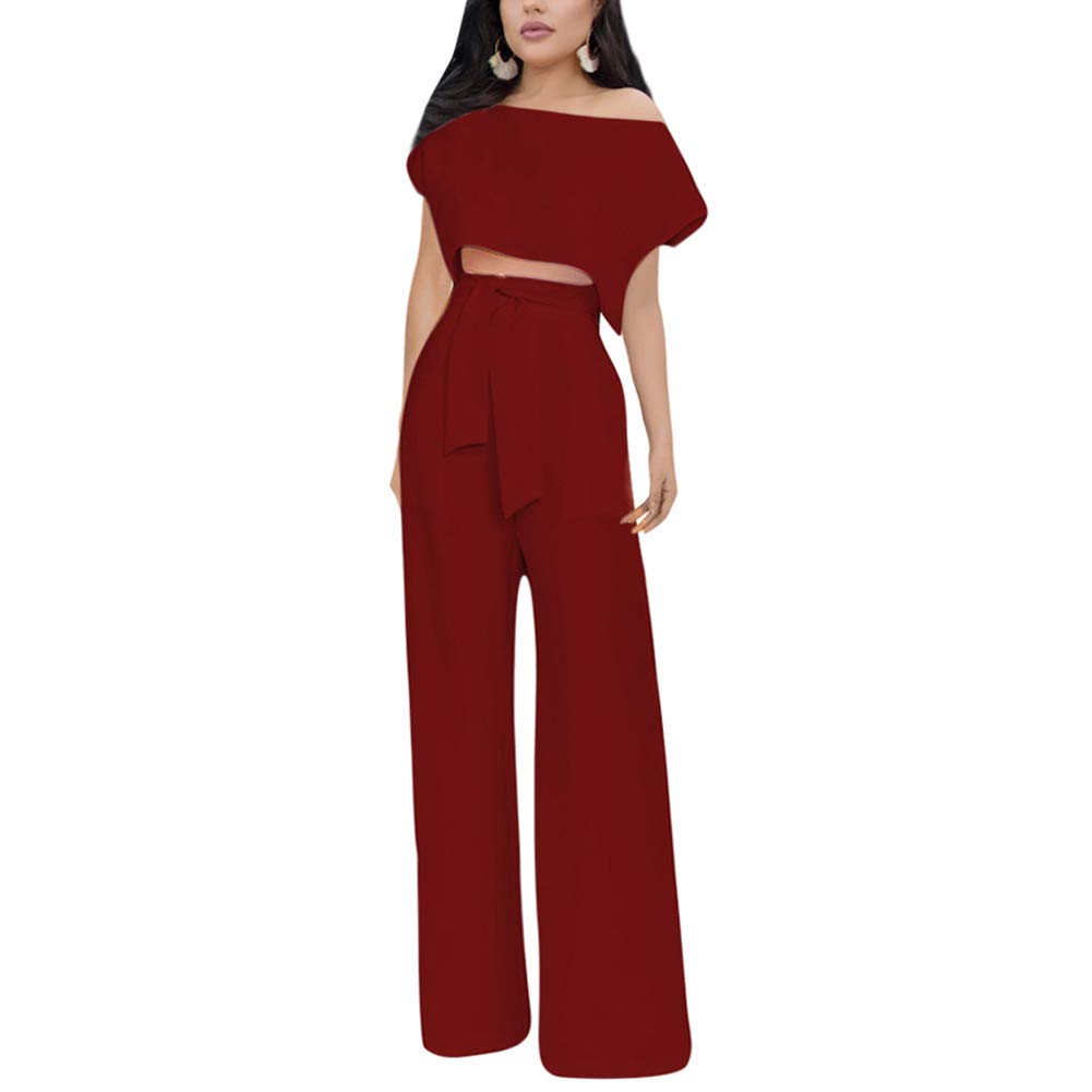 crop top and bell bottom pants