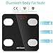 Bluetooth Body Fat Scale, ZOETOUCH Smart Digital Bathroom Weight Scale with iOS and Android APP Wireless Body Composition Analyzer Fitness Health Monitor Capacity Up to 180 kg /396 lbs, Black