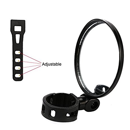 Do4U Bike Mirrors, 2pcs Bicycle Cycling Rear View Mirrors Adjustable Rotatable Handlebar Mounted Glass Convex Mirror for Mountain Road Bike (2pcs)