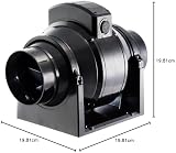 Manrose 100mm Standard Mixed Flow Fan - 3 Speed Inline Extractor for Long Ducts view 2