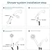 Srmsvyd Hand Held Shower Head High Pressure 5 Spray Setting Multi-functions Massage with 78 Inches Long Shower Hose (Chrome2)