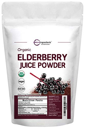 Organic European Black Elderberry Juice Powder, 4 Ounce, Cold Pressed, Flash Pasteurized for Safety, Supports Immune… - Image 6