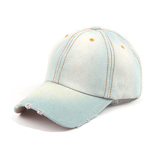 Denim Baseball Caps Vintage Style Plain Caps Adjustable Strap
