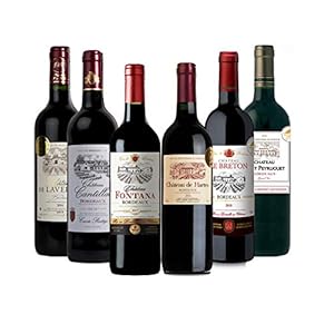 すべて金賞ボルドー! 濃縮感たっぷり、フルボディ金賞受賞ボルドー赤ワイン6本セット(赤750mlx6)