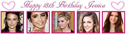 Multiple Photo Large 4 Foot Personalised Photo Birthday Banner Party Decorations 1st 16th 18th 21st 30th 40th 50th 60th 70th