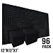 96 Pack Allxinlog Absorb the echo Acoustic Foam Panel Wedge Studio Soundproofing Wall Tiles 12" X 12" X 1" (96-BLACK)