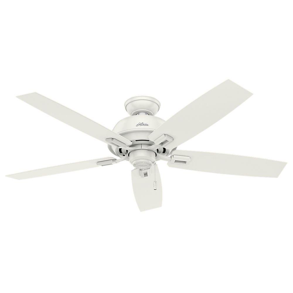 Donegan 52 In Indoor Outdoor Fresh White Ceiling Fan Bundled With