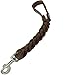 Dogs My Love Brown Leather Braided Dog Short Traffic Leash 12