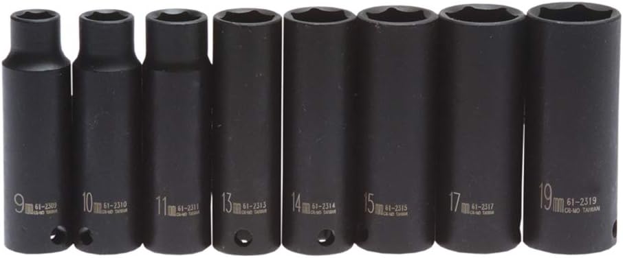 NAPA AIR TOOLS Socket Set - Deep - Metric, Variety Pack