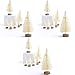Factory Direct Craft Miniature Assorted Size (Ranging from 1-1/2 to 3-1/2 Inches Tall) Off White Vintage Look Frosted Sisal Christmas Trees - Total of 24 Bottle Trees