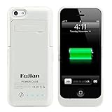 Kujian iPhone 5s Battery Case External Battery Power Bank with Kickstand Holder for Apple iPhone 5/5S/5C/SE (iOS 8 or above Compatible)-White