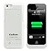 Kujian iPhone 5s Battery Case External Battery Power Bank with Kickstand Holder for Apple iPhone 5/5S/5C/SE (iOS 8 or above Compatible)-White