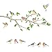 DECOWALL DWL-1804N Garden Birds on Tree Branch Kids Wall Stickers Wall Decals Peel and Stick Removable Wall Stickers for Kids Nursery Bedroom Living Room décor