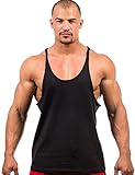 Iwearit Y-Back Muscle Tanktop L-Blk Made in USA