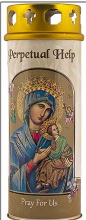 Our Lady Perpetual Help Candle with 68 Hours of Burning Time.