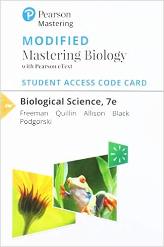 Modified Mastering Biology With Pearson Etext Standalone Access Card For Biological Science 9780135276556 Freeman Scott Quillin Kim Allison Lizabeth Black Michael Podgorski Greg Taylor Emily Carmichael Jeff Books 