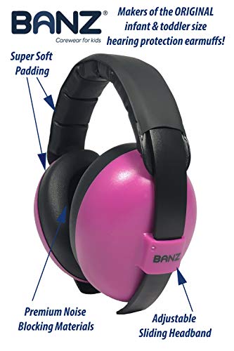 Baby Banz Earmuffs Infant Hearing Protection - Ages 0-2 Years - The Best Earmuffs for Babies & Toddlers - Industry Leading Noise Reduction Rating - Block Noise