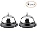 MROCO Call Bell 3.38 Inch Diameter, Call Bells with All-Metal Construction, Desk Bell Service Bell for Hotels, Hotel Bell, Dinner Bell and Teacher Bell, 2 Pack