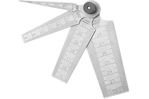 HILITAND 1 Set Taper Gage High Precision Stainless Steel Wedge Feeler Hole Taper Ruler Measuring Tool