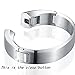 V-Moro Jewelry Bangle for Fitbit Alta and Alta HR, M/L One-size 6.1-6.85 inch Metal 316L Stainless Steel Bracelet Bands Unadjustable (Silver)