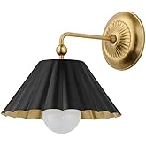 Maxim Primrose - 1 Light Wall Sconce-11 Inches Tall and 10 Inches Wide-Black/Gold Leaf Finish