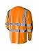 L&M® Hi Vis T Shirt ANSI Class 3 Reflective Safety Lime Orange Short Long Sleeve HIGH Visibility (L, Orange_L)