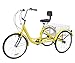 DoCred Adult Tricycles 7 Speed Three Wheel Bike Cruiser Bicycle, 24/26/20 Inch Adult Tricycle w/Low Step-Through Aluminum Frame, Front and Rear Fenders, Adjustable Handlebarsthumb 1