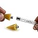 NMKL38 Dual Ended Wax Nail Rhinestones Picker Pencil Nail Art Design Dotting Pen Crystal Diamond Acrylic Handle Manicure Gem Pick Up Applicator Tool with Storage Case (Clear)