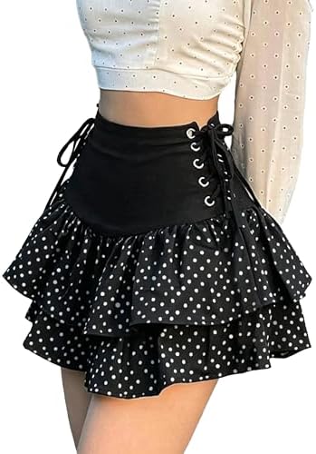 Amazon.com: TSMNZMU Womens Gothic Mini Skirts High Waist Punk