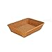 Pack 3 XXL Poly-Wicker Bread Basket Woven Tabletop Food Fruit Vegetables Serving Basket Restaurant Serving Supermarket Display Basket 17.7 inch (45x35x10cm, Brown)
