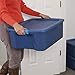 Sterilite 12 Gal Latch and Carry, Stackable Storage Bin with Latching Lid, Plastic Tote Container to Organize Closets, Blue with Blue Lid, 6-Pack