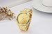 GEORGE SMITH Men's 43 mm Gold Dial Wrist Watch with 5 Pieces Metal Bracelet Link