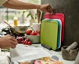 Joseph Joseph Duo Icon 4-Piece Colour Coded Cutting Board Set with Storage Stand view 4