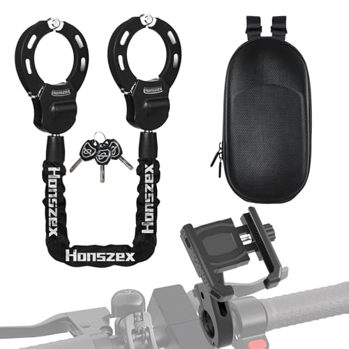 Honszex E Scooter Schloss mit Tasche & Halterung, E Scooter Zubehör