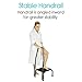 Vive Step Stool with Handle - Footstool Riser for Adults and Kids - Bariatric Platform with Handrail for Kitchen, Bedroom, Bathroom - Portable, Medical, Lightweight Step for Child, Senior, Handicap