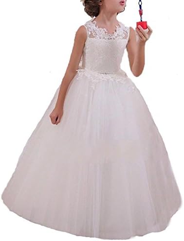 JB Lace Flower Girl's Dress For Wedding First Communion Dress JB056WT-US10