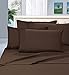 Elegant Comfort 1500 Premier Hotel Quality 4-Piece Bed Sheet Sets, Deep Pockets - Luxurious Wrinkle Free & Fade Resistant, Queen, Chocolate Brown