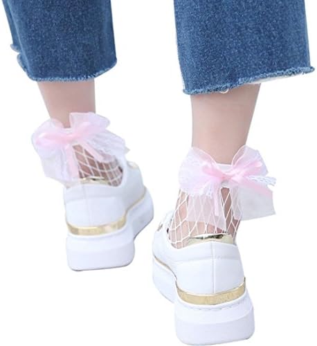 Geyou Women Socks,Lace Mesh Fish Net Short Sock Ruffle Fishnet Ankle Socks for Girl