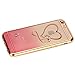 iPhone 6S Plus Case,iPhone 6 Plus Case,ikasus Red Love Heart Glitter Bling Crystal Rhinestone Diamonds Clear Rubber Golden Plating TPU Soft Silicone Case Cover for iPhone 6S Plus/iPhone 6 Plus 5.5