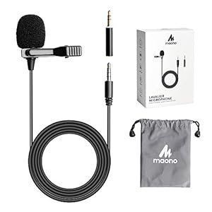 MAONO AU-400 Lavalier Auxiliary Omnidirectional Microphone (Black)