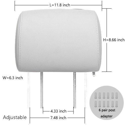 9 inch 1080P Car Headrest DVD Player Video Monitor with Leather Cover Zipper IR Wireless Headphones Games for Kids Road Trips Entertainment System (Touch Screen, Grey) - Thumbnail 6