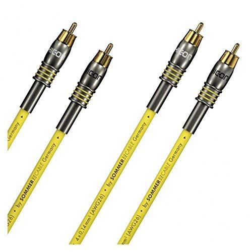Sommer Cable EPILOGUE Referenz-Cinchkabel 2x1,5m – High-End Audiokabel Mit Vergoldeten Kontakten