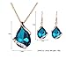 JAGENIE Waterdrop Design Rhinestone Pendant Necklace Hook Earrings Chic Lady Jewelry Set