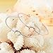 Ruarua Love Knot Bracelet for Women Bridesmaid Bracelets Cuff Bangle Girls 6 Pcs a Set (White)