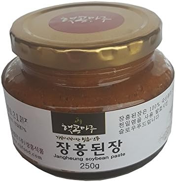 Hatkongmaru Jangheung Soybean paste - 100% Korean Beans with Rich Protein and Bay Salt, Traditional Craftsmanship, 250g